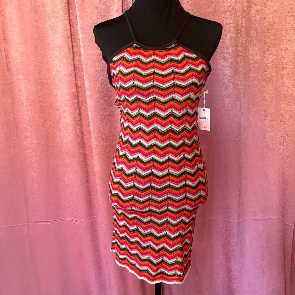 Crochet bodycon halter dress SZ M